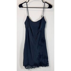 Vintage Victoria’s Secret Y2K 90’s 100% Silk Lace Appliqué Teddy Nightgown Small